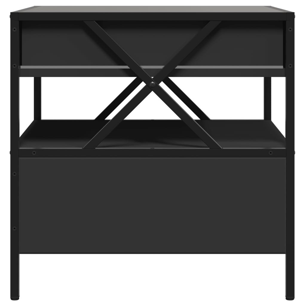 Table basse avec LED Infinity noir 50x50x51 cm Tables basses vidaXL   