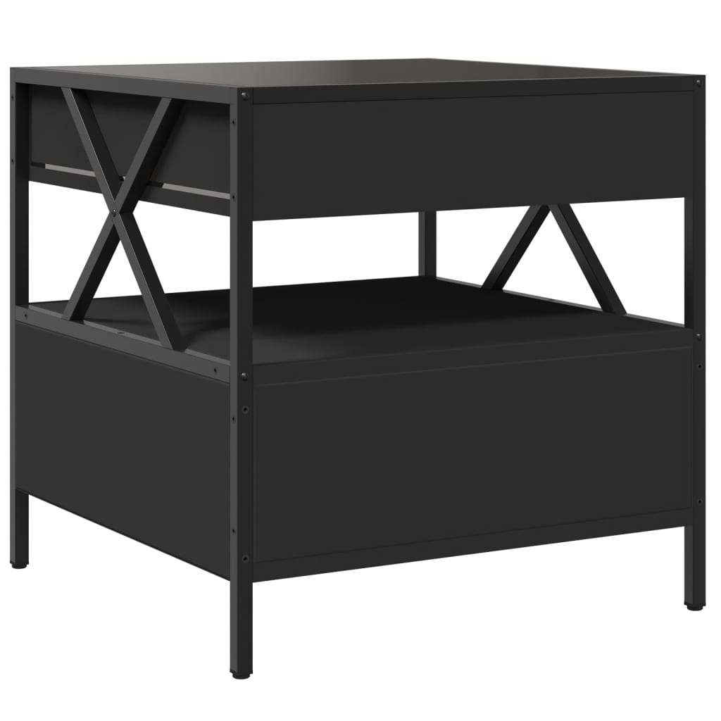 Table basse avec LED Infinity noir 50x50x51 cm Tables basses vidaXL   