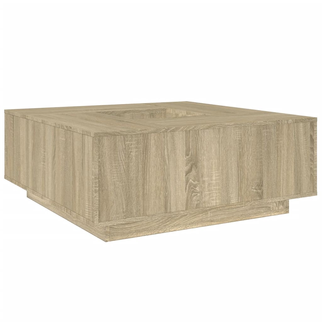 Table basse chêne sonoma 100x100x40 cm bois d'ingénierie Tables basses vidaXL   