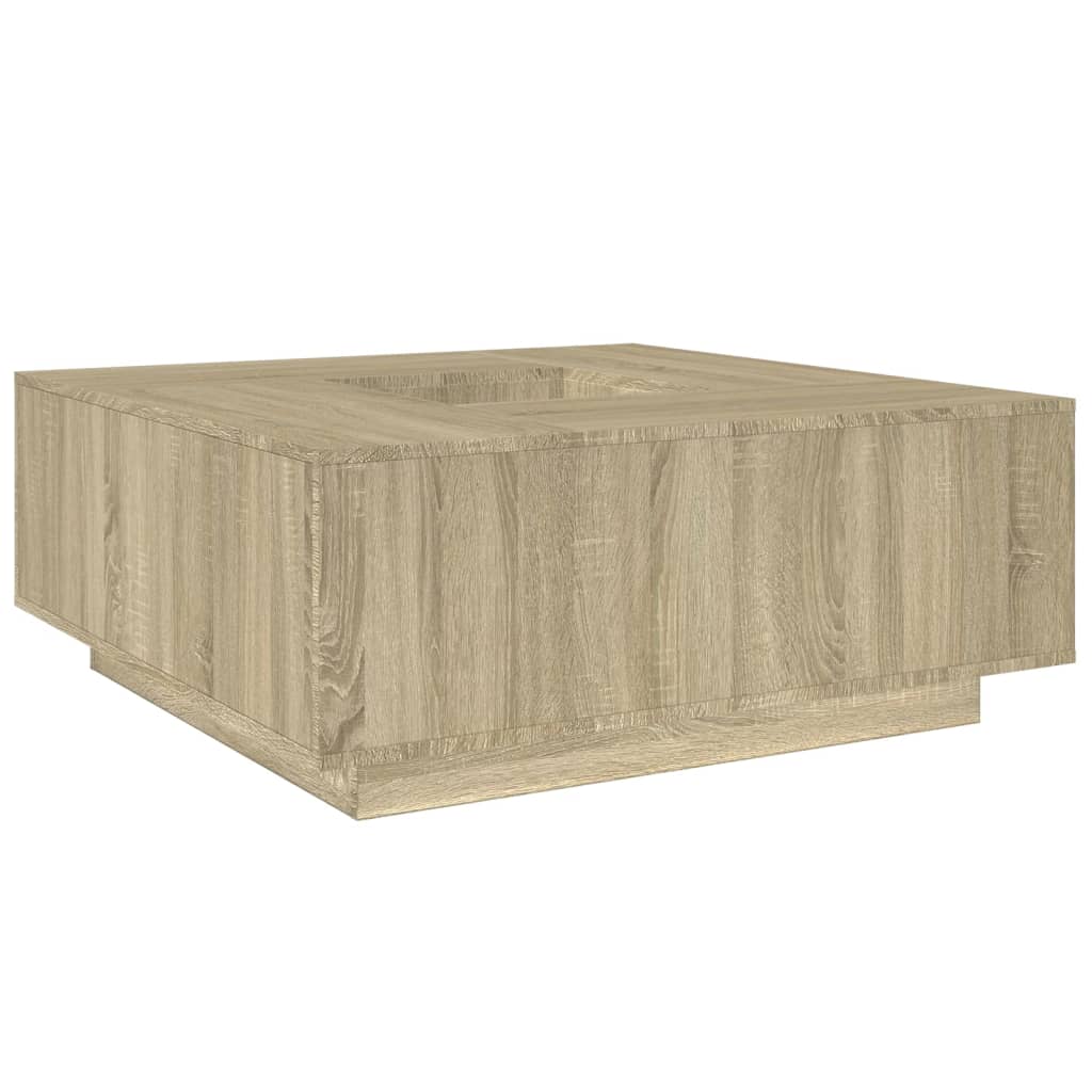 Table basse chêne sonoma 100x100x40 cm bois d'ingénierie Tables basses vidaXL   