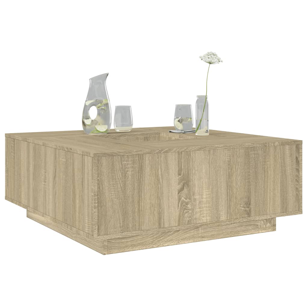 Table basse chêne sonoma 100x100x40 cm bois d'ingénierie Tables basses vidaXL   