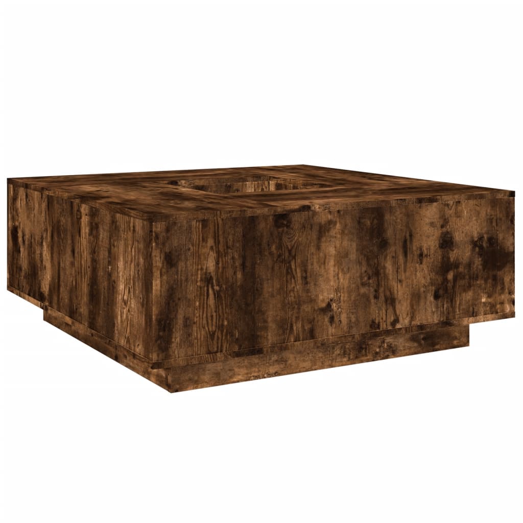 Table basse chêne fumé 100x100x40 cm bois d'ingénierie Tables basses vidaXL   