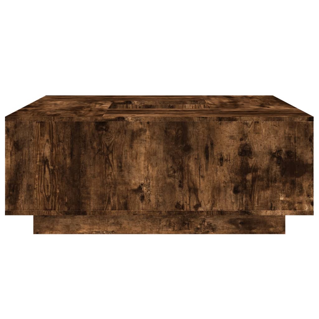 Table basse chêne fumé 100x100x40 cm bois d'ingénierie Tables basses vidaXL   