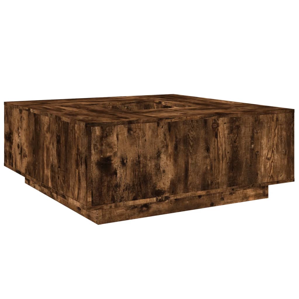 Table basse chêne fumé 100x100x40 cm bois d'ingénierie Tables basses vidaXL   