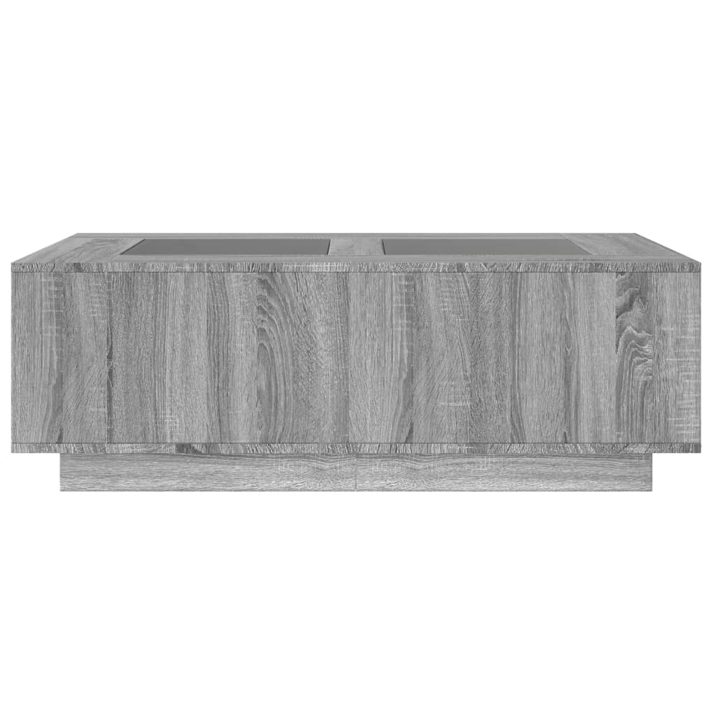 Table basse avec LED infini sonoma gris 116x69x40 cm Tables basses vidaXL   