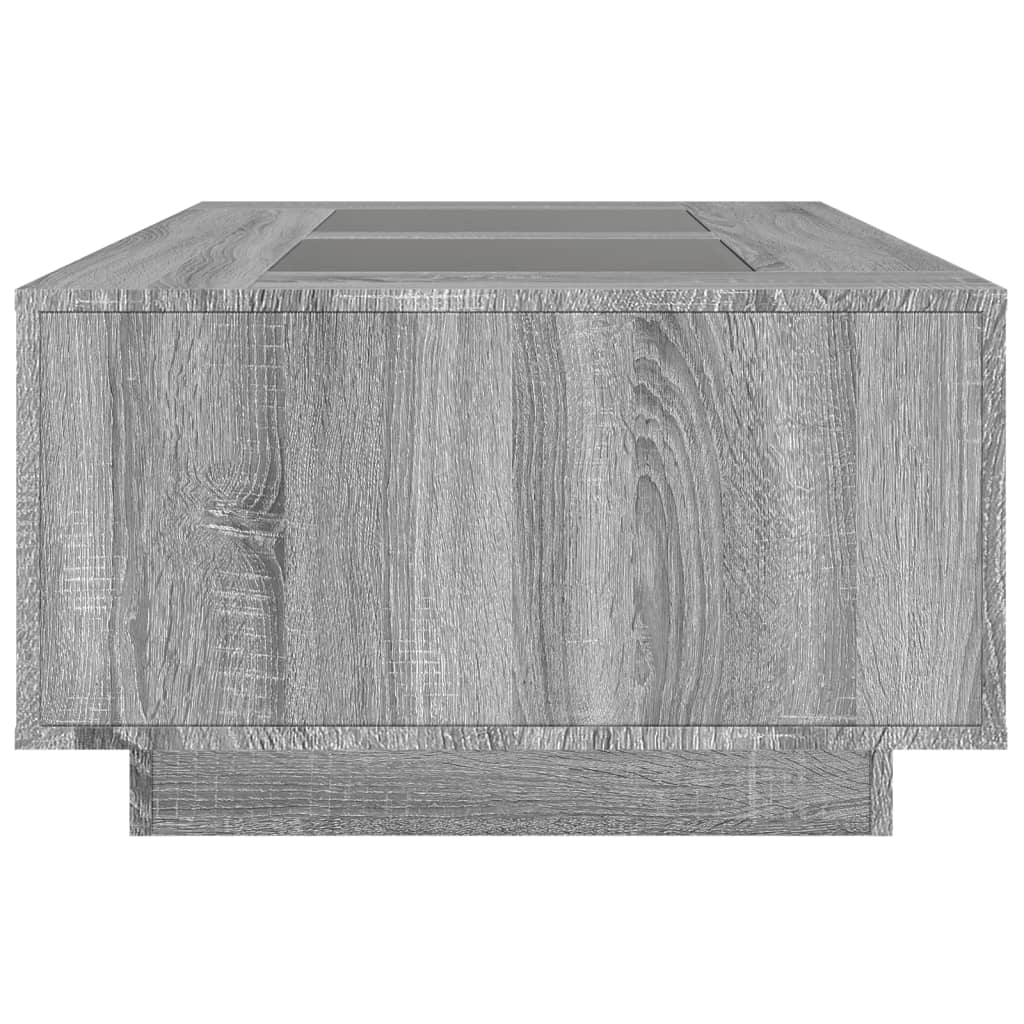 Table basse avec LED infini sonoma gris 116x69x40 cm Tables basses vidaXL   