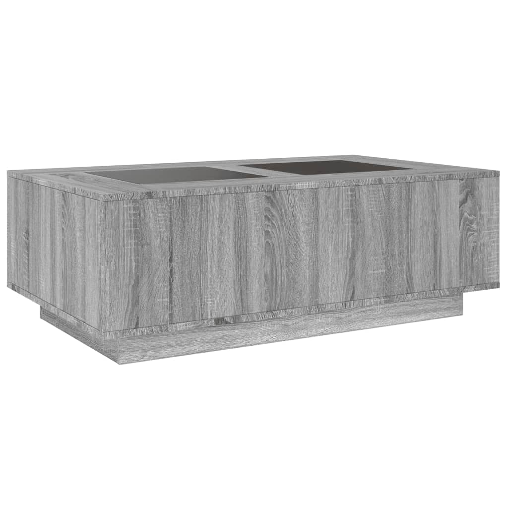 Table basse avec LED infini sonoma gris 116x69x40 cm Tables basses vidaXL   