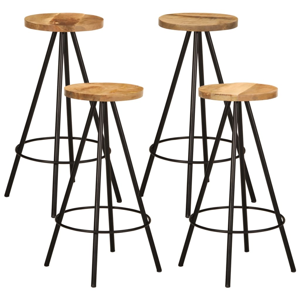 Ensemble de bar 5 pcs bois de manguier massif Meubles de salle à manger vidaXL   