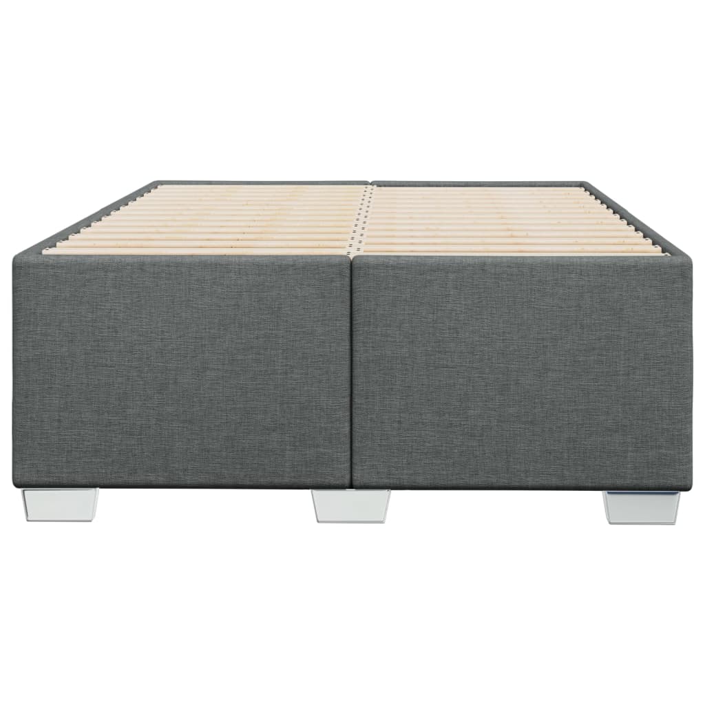 Cadre de lit gris foncé 120x190 cm tissu Lits & cadres de lit vidaXL   