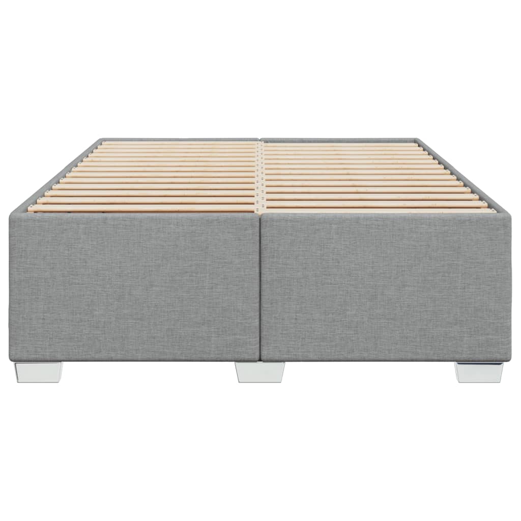 Cadre de lit Gris clair 140x190 cm Tissu Lits & cadres de lit vidaXL   