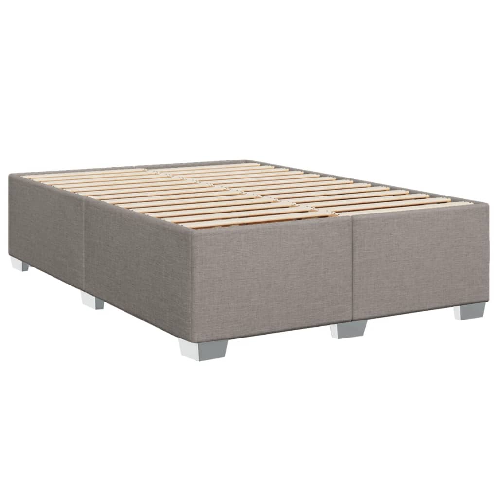 Cadre de lit Taupe 140x190 cm Tissu Lits & cadres de lit vidaXL   