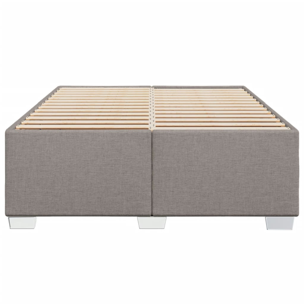 Cadre de lit Taupe 140x190 cm Tissu Lits & cadres de lit vidaXL   