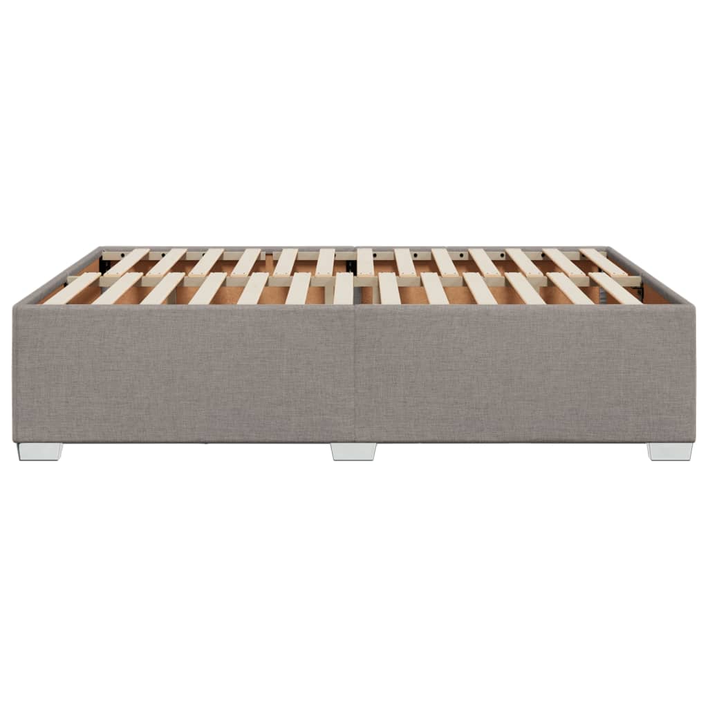 Cadre de lit Taupe 140x190 cm Tissu Lits & cadres de lit vidaXL   