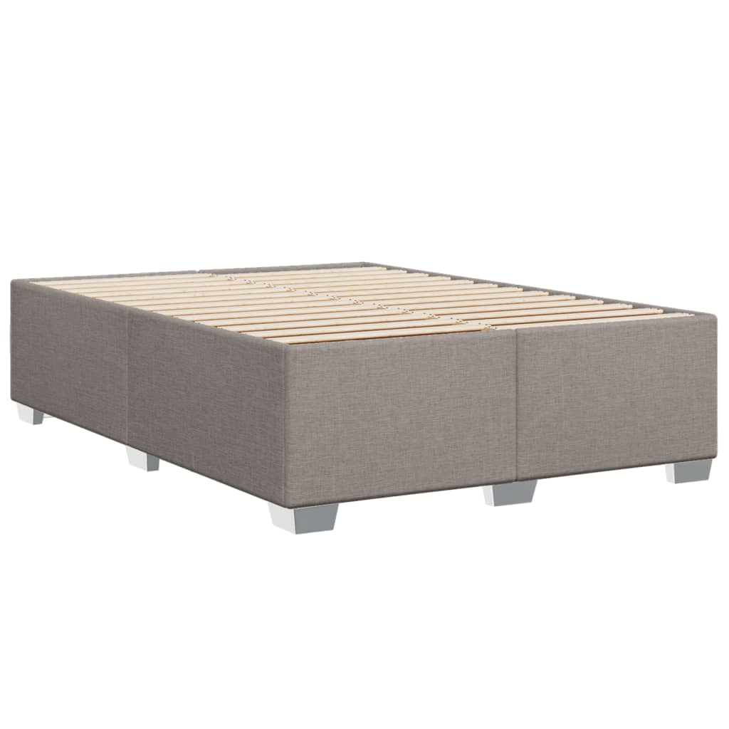 Cadre de lit Taupe 140x190 cm Tissu Lits & cadres de lit vidaXL   