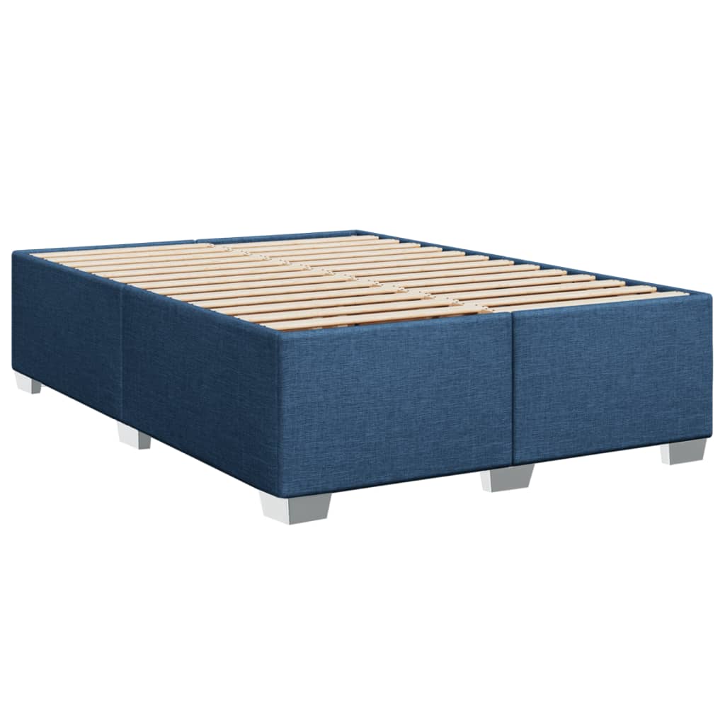 Cadre de lit Bleu 140x190 cm Tissu Lits & cadres de lit vidaXL   