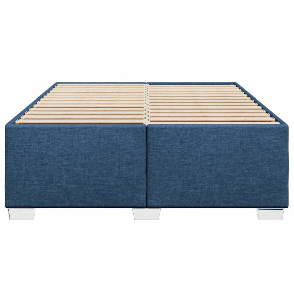 Cadre de lit Bleu 140x190 cm Tissu Lits & cadres de lit vidaXL   