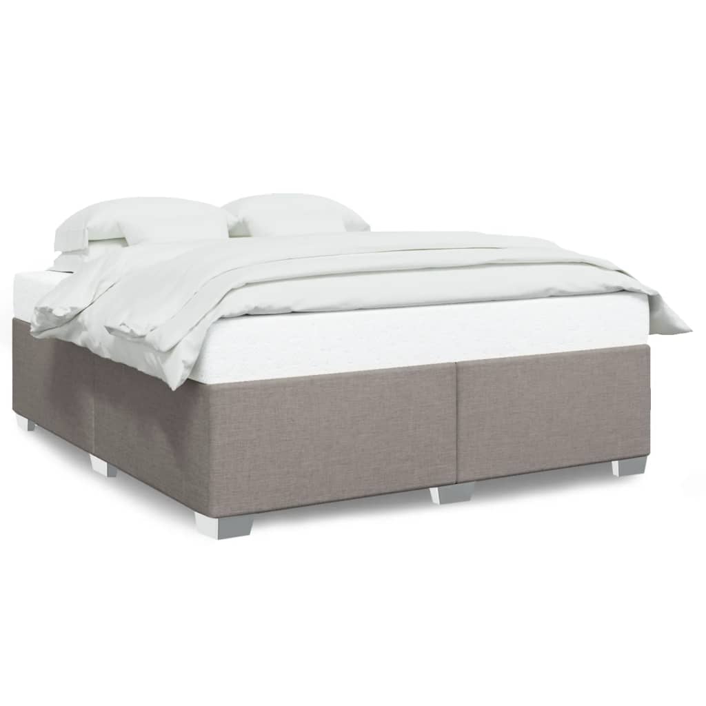 Cadre de lit Taupe 180x200 cm Tissu Lits & cadres de lit vidaXL   