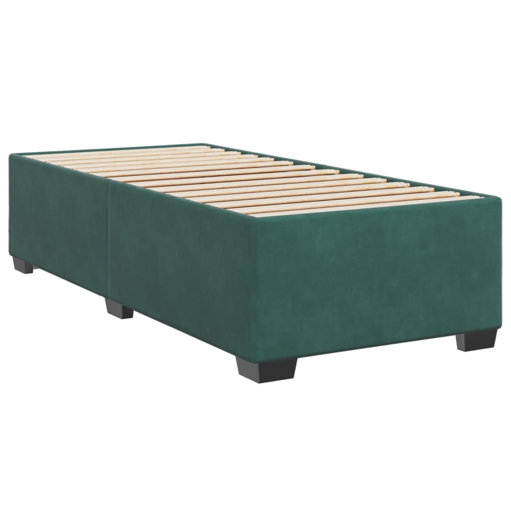 Cadre de lit Vert foncé 80x200 cm Velours Lits & cadres de lit vidaXL   