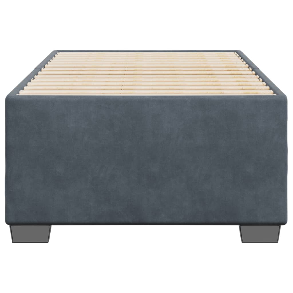 Cadre de lit Gris foncé 90x190 cm Velours Lits & cadres de lit vidaXL   