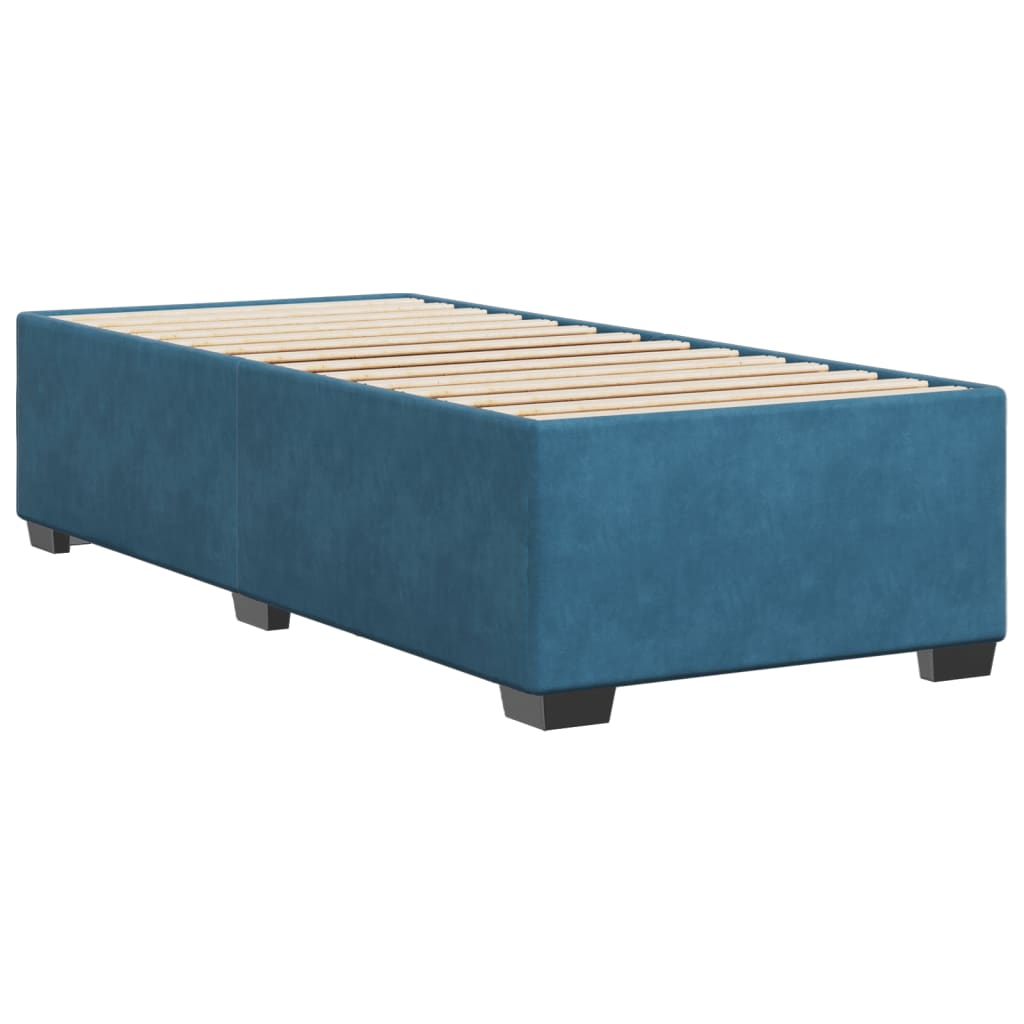 Cadre de lit bleu 90x190 cm velours Lits & cadres de lit vidaXL   