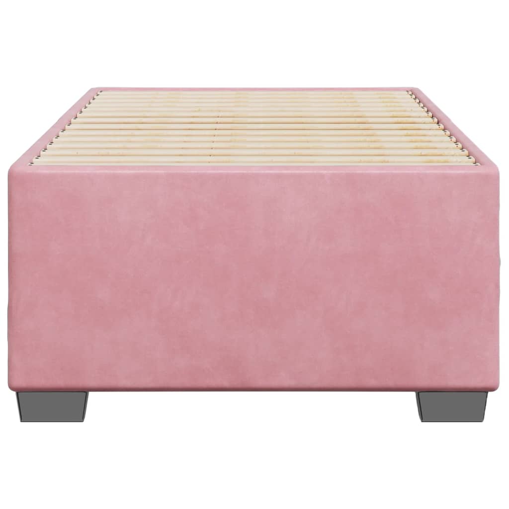 Cadre de lit Rose 90x190 cm Velours Lits & cadres de lit vidaXL   