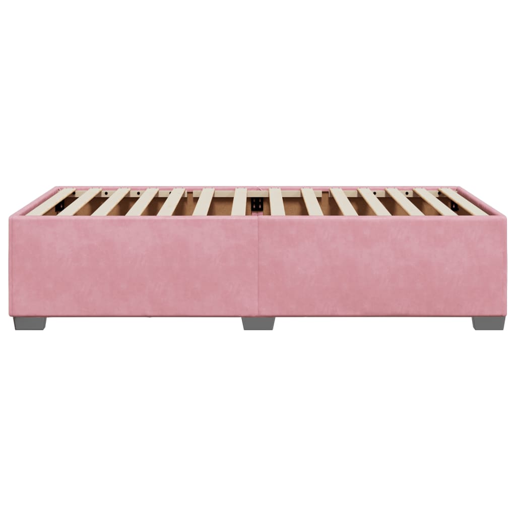 Cadre de lit Rose 90x190 cm Velours Lits & cadres de lit vidaXL   