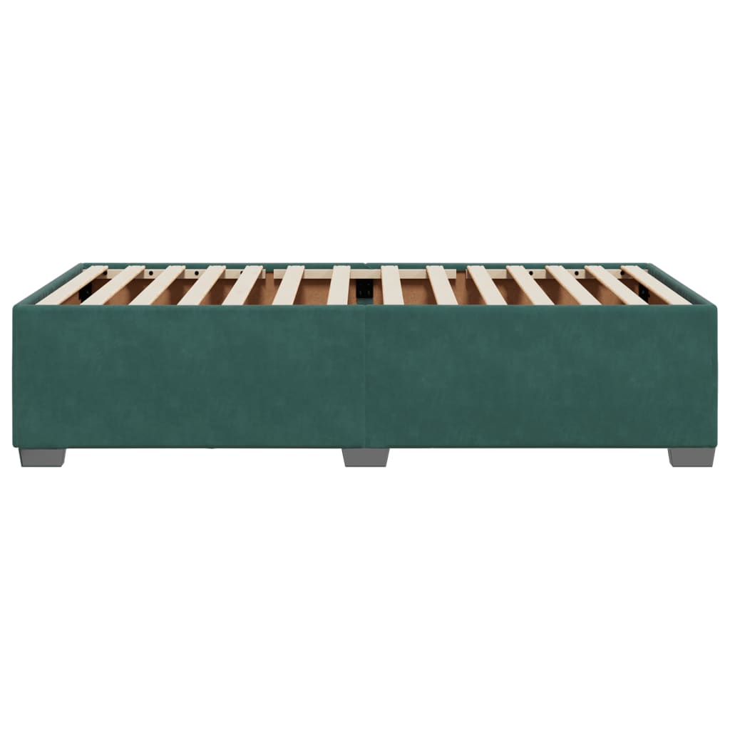 Cadre de lit Vert foncé 90x200 cm Velours Lits & cadres de lit vidaXL   