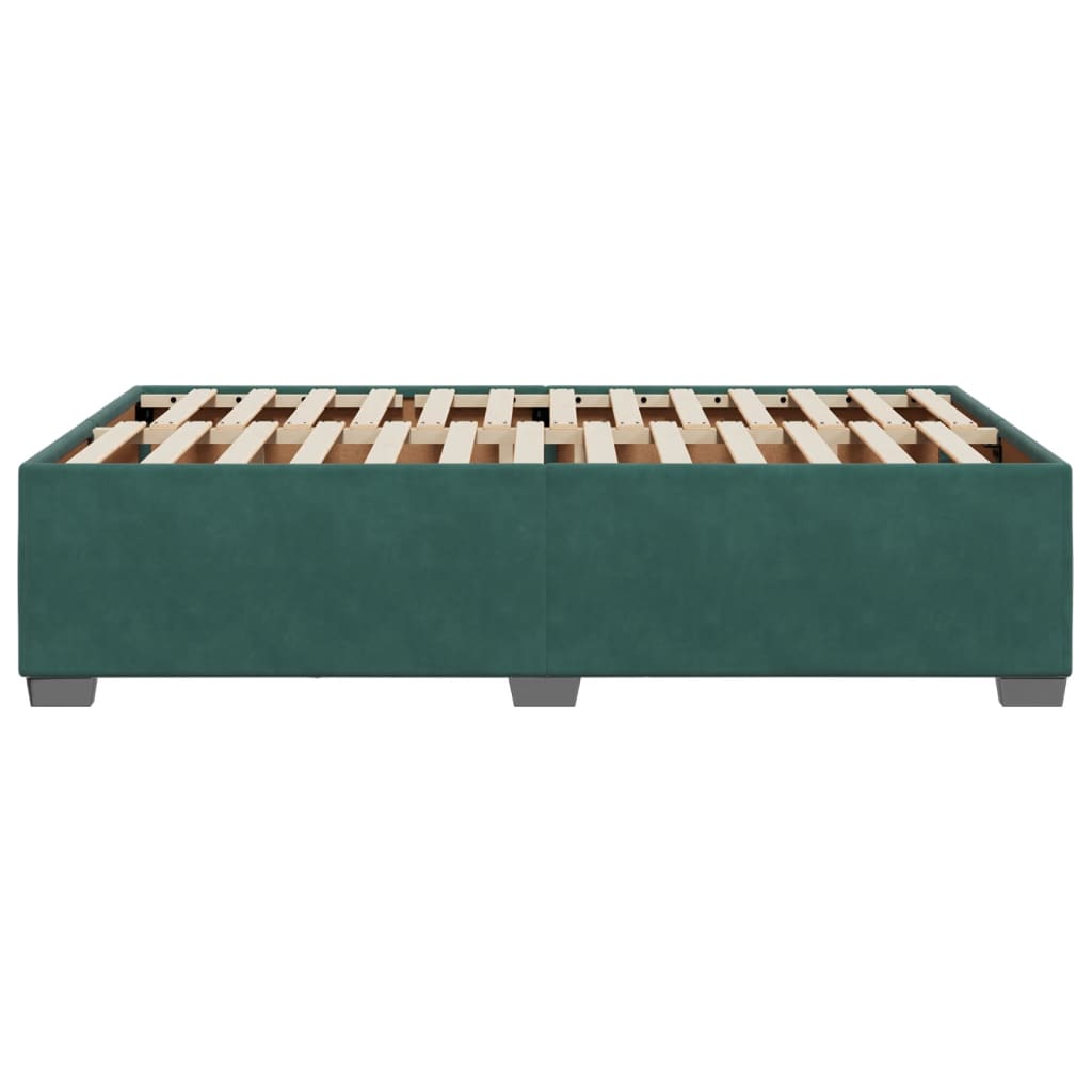 Cadre de lit Vert foncé 120x200 cm Velours Lits & cadres de lit vidaXL   