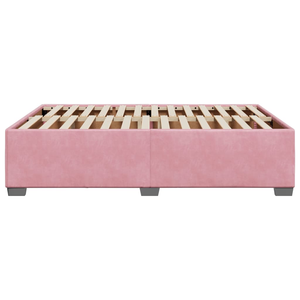 Cadre de lit Rose 140x190 cm Velours Lits & cadres de lit vidaXL   