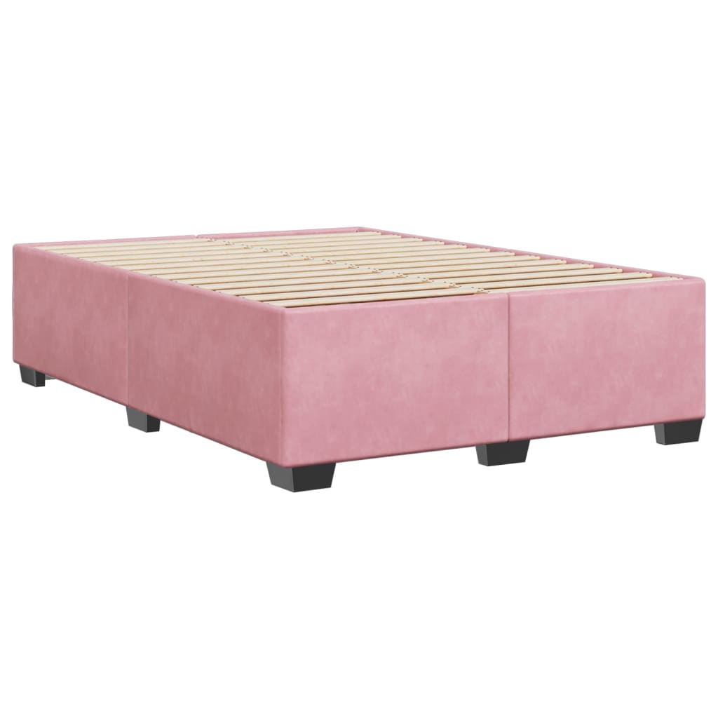 Cadre de lit Rose 140x190 cm Velours Lits & cadres de lit vidaXL   