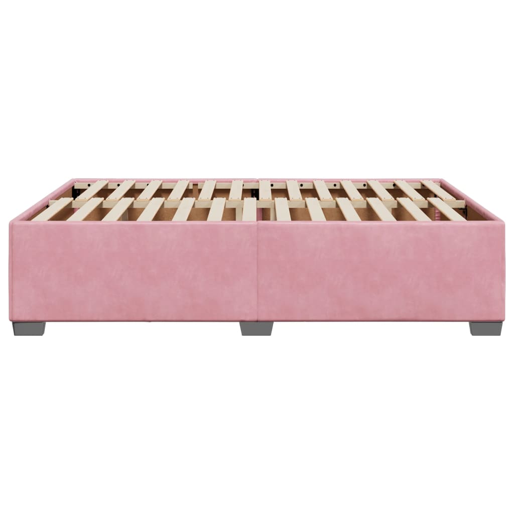 Cadre de lit Rose 160x200 cm Velours Lits & cadres de lit vidaXL   