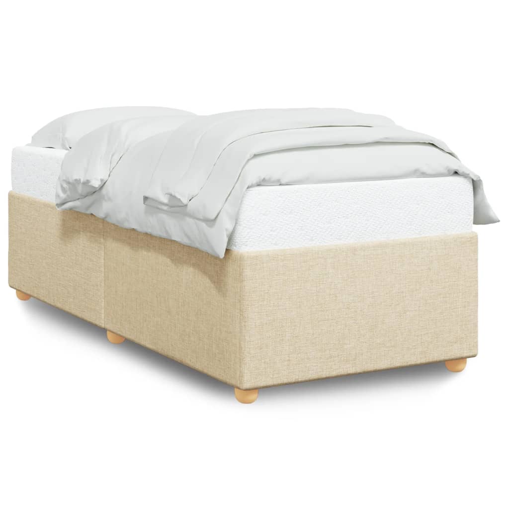 Cadre de lit Crème 80x200 cm Tissu Lits & cadres de lit vidaXL   