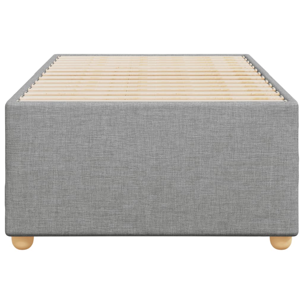 Cadre de lit Gris clair 90x190 cm Tissu Lits & cadres de lit vidaXL   