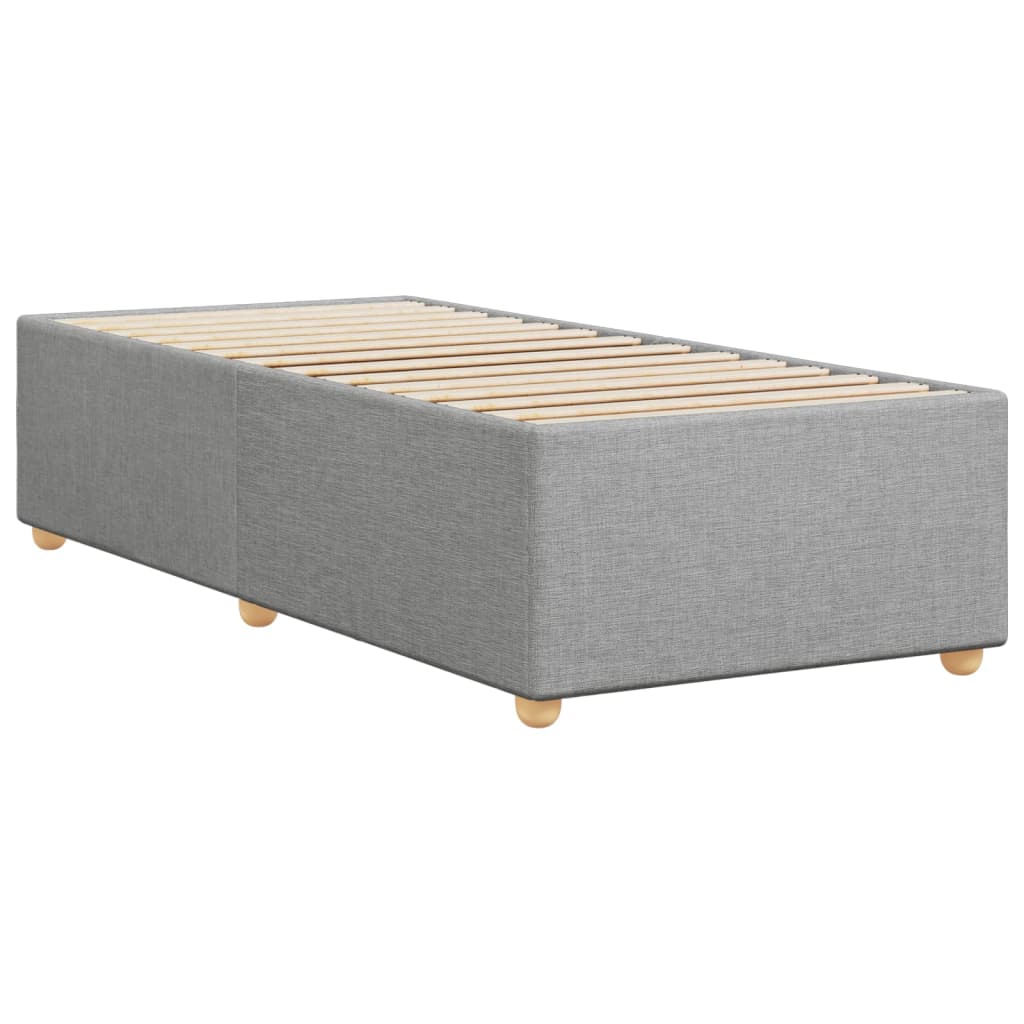 Cadre de lit Gris clair 90x190 cm Tissu Lits & cadres de lit vidaXL   