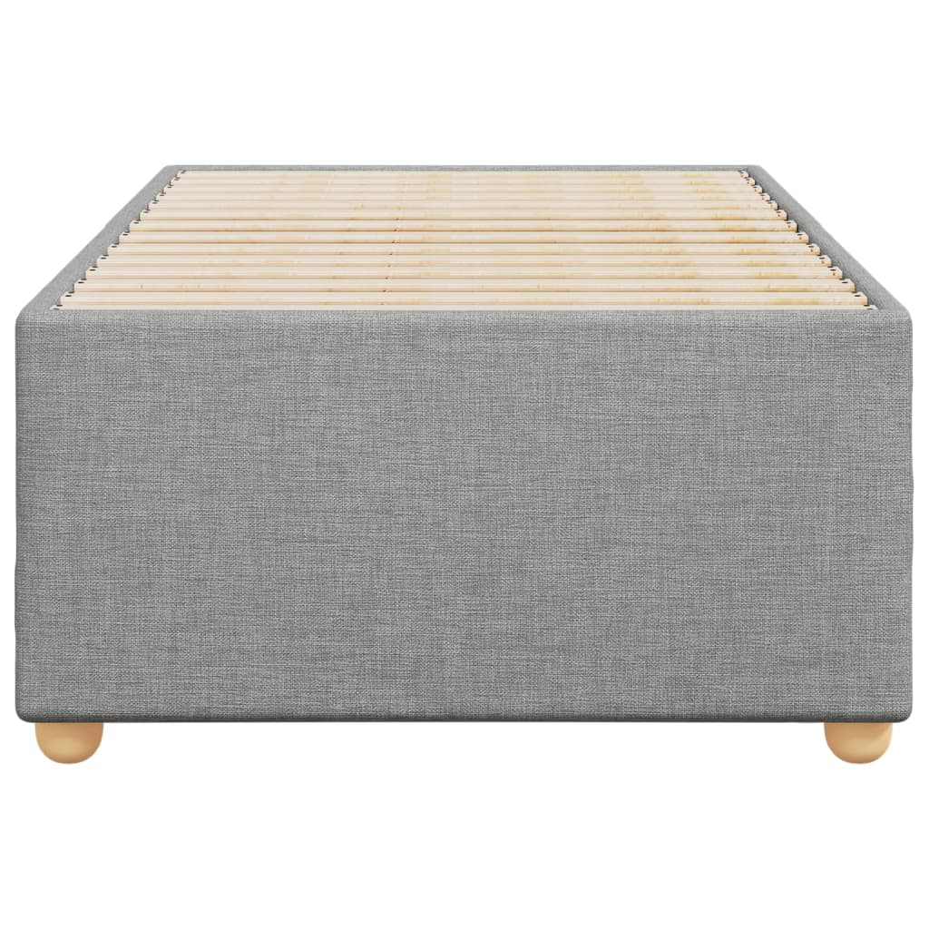 Cadre de lit Gris clair 90x200 cm Tissu Lits & cadres de lit vidaXL   