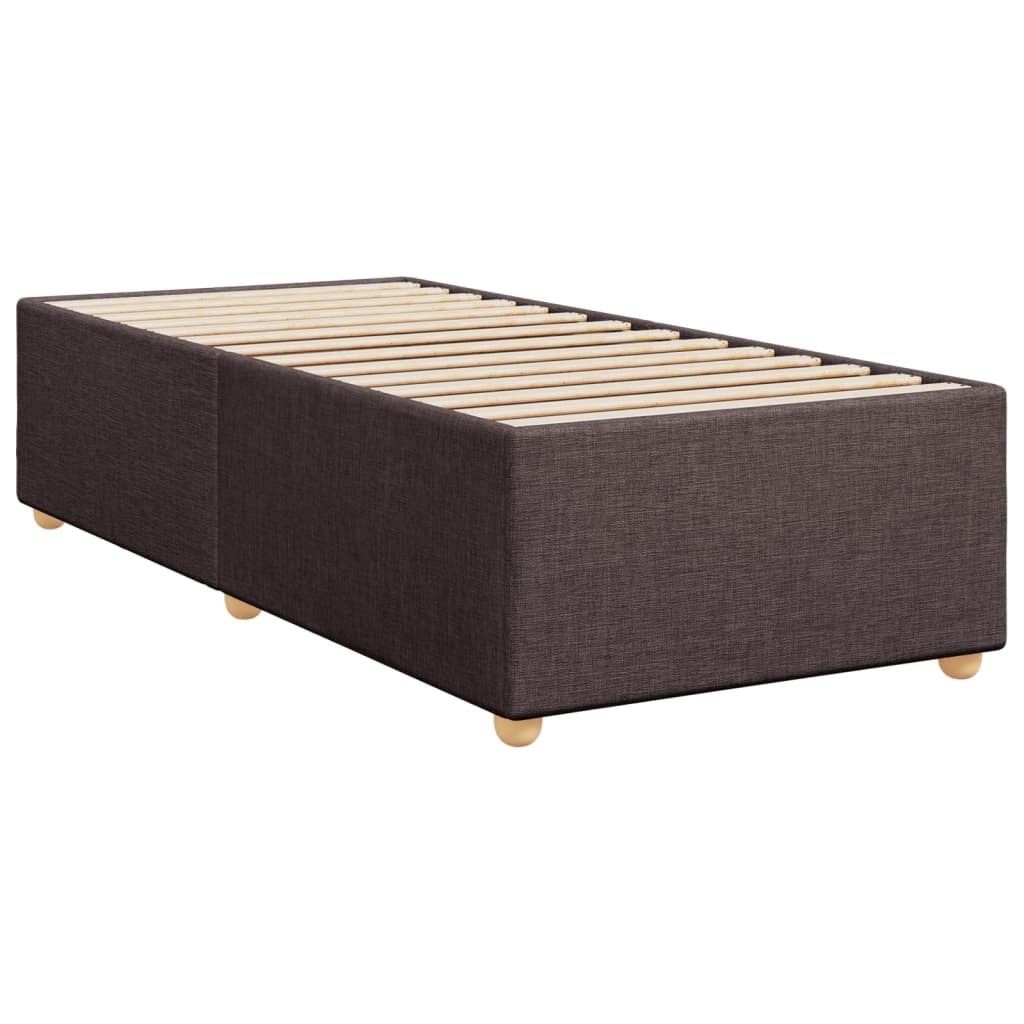 Cadre de lit Marron foncé 90x200 cm Tissu Lits & cadres de lit vidaXL   