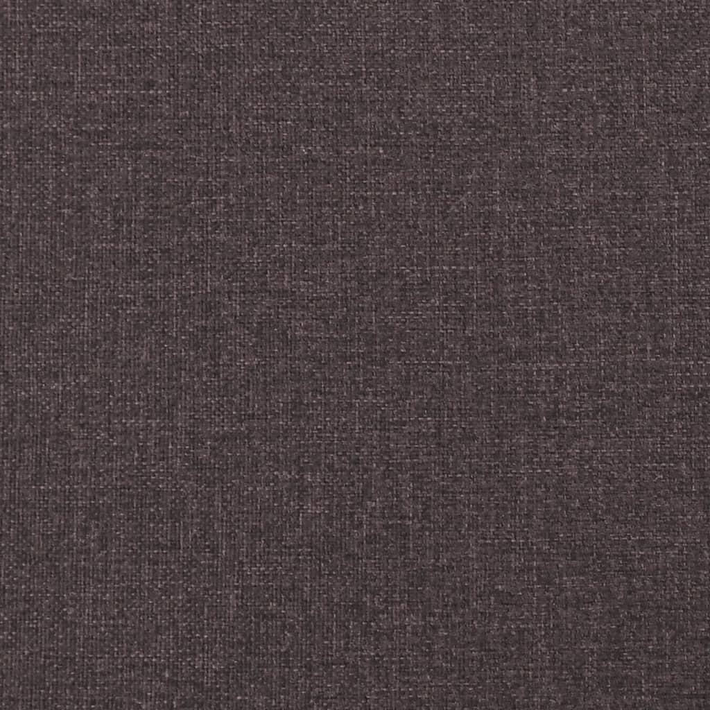 Cadre de lit Marron foncé 90x200 cm Tissu Lits & cadres de lit vidaXL   