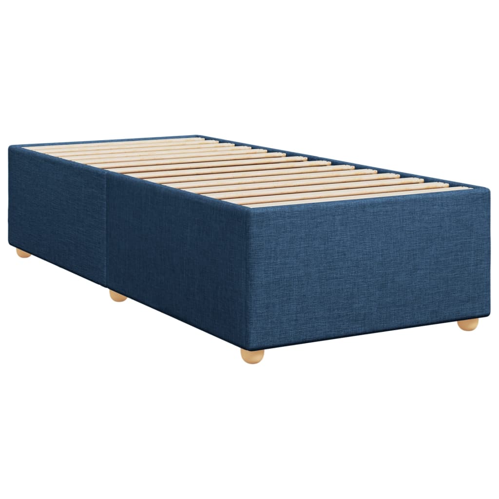 Cadre de lit Bleu 90x200 cm Tissu Lits & cadres de lit vidaXL   