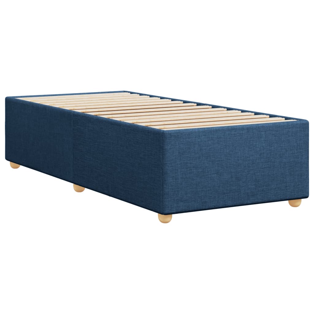 Cadre de lit Bleu 90x200 cm Tissu Lits & cadres de lit vidaXL   