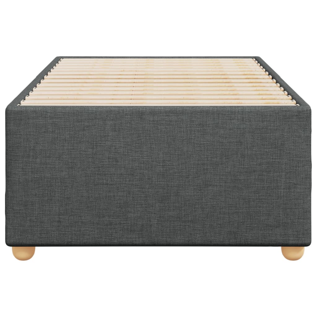 Cadre de lit Gris foncé 100 x 200 cm Tissu Lits & cadres de lit vidaXL   