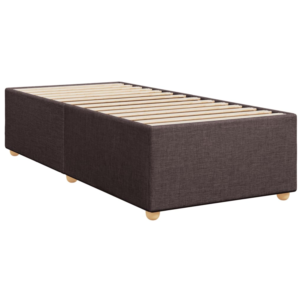 Cadre de lit Marron foncé 100x200 cm Tissu Lits & cadres de lit vidaXL   