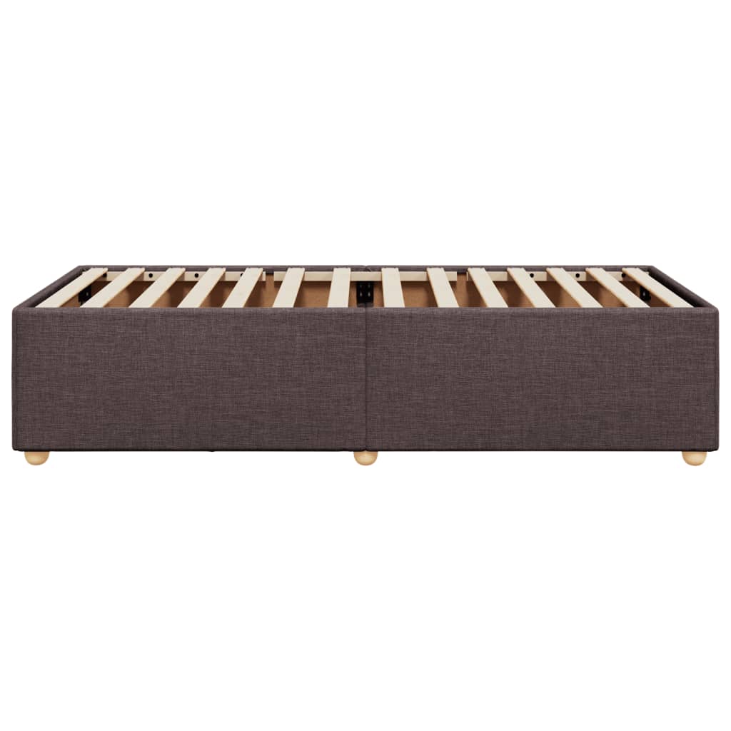 Cadre de lit Marron foncé 100x200 cm Tissu Lits & cadres de lit vidaXL   