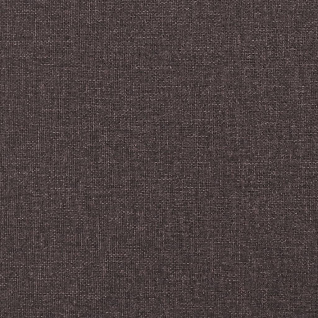 Cadre de lit Marron foncé 100x200 cm Tissu Lits & cadres de lit vidaXL   