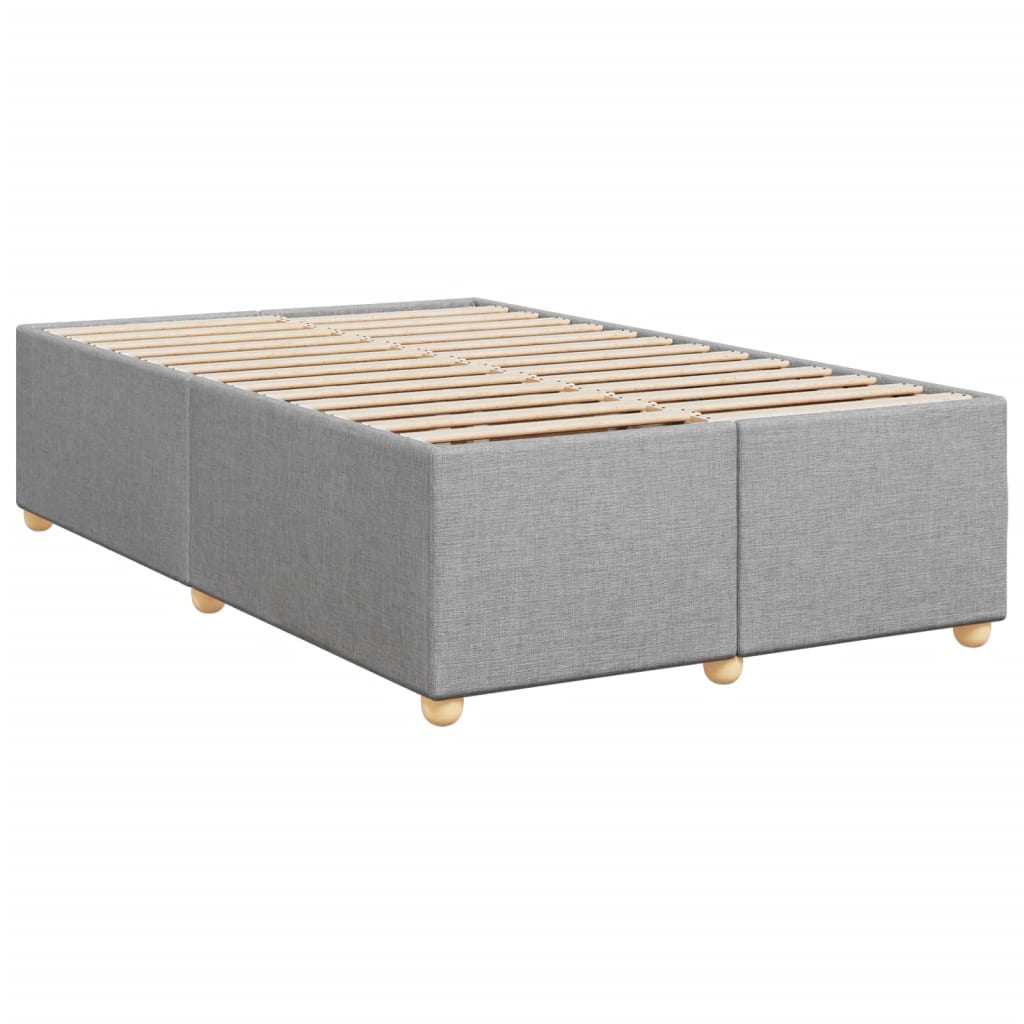 Cadre de lit gris clair 120x190 cm tissu Lits & cadres de lit vidaXL   