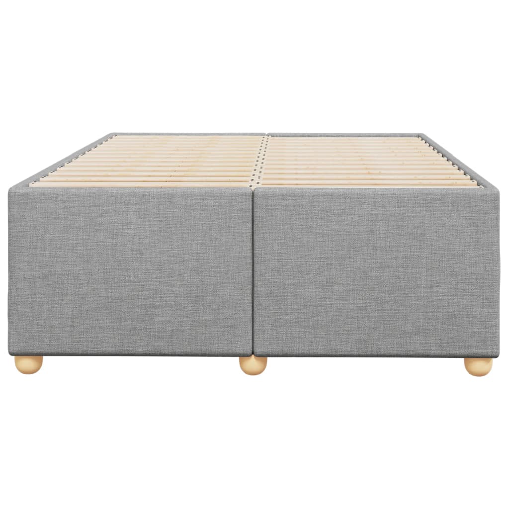 Cadre de lit gris clair 120x190 cm tissu Lits & cadres de lit vidaXL   