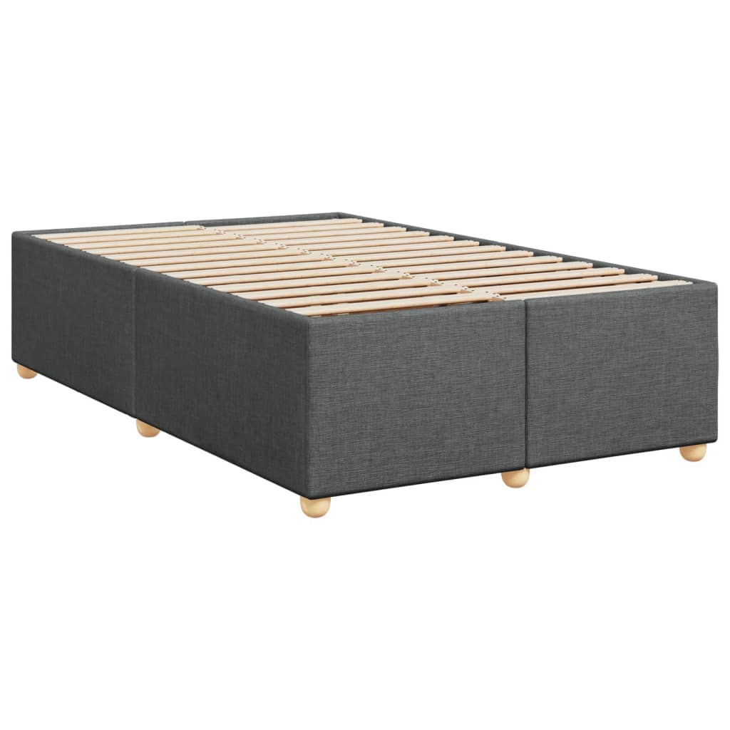 Cadre de lit gris foncé 120x190 cm tissu Lits & cadres de lit vidaXL   