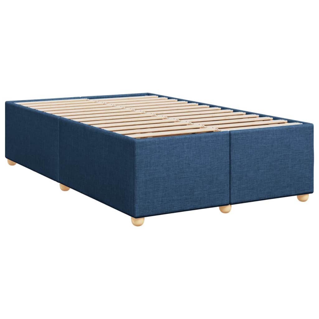 Cadre de lit bleu 120x190 cm tissu Lits & cadres de lit vidaXL   