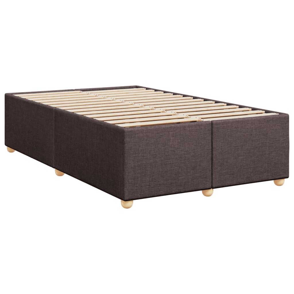 Cadre de lit Marron foncé 120x200 cm Tissu Lits & cadres de lit vidaXL   