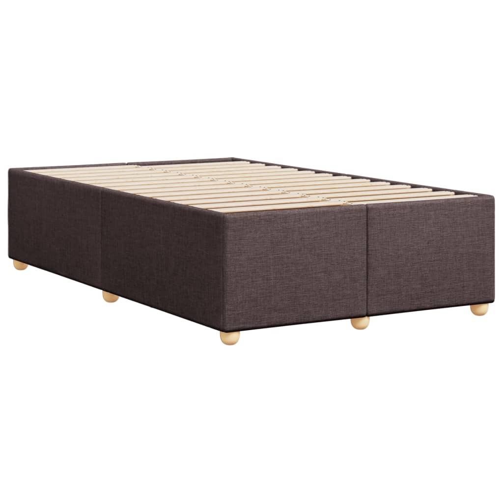 Cadre de lit Marron foncé 120x200 cm Tissu Lits & cadres de lit vidaXL   