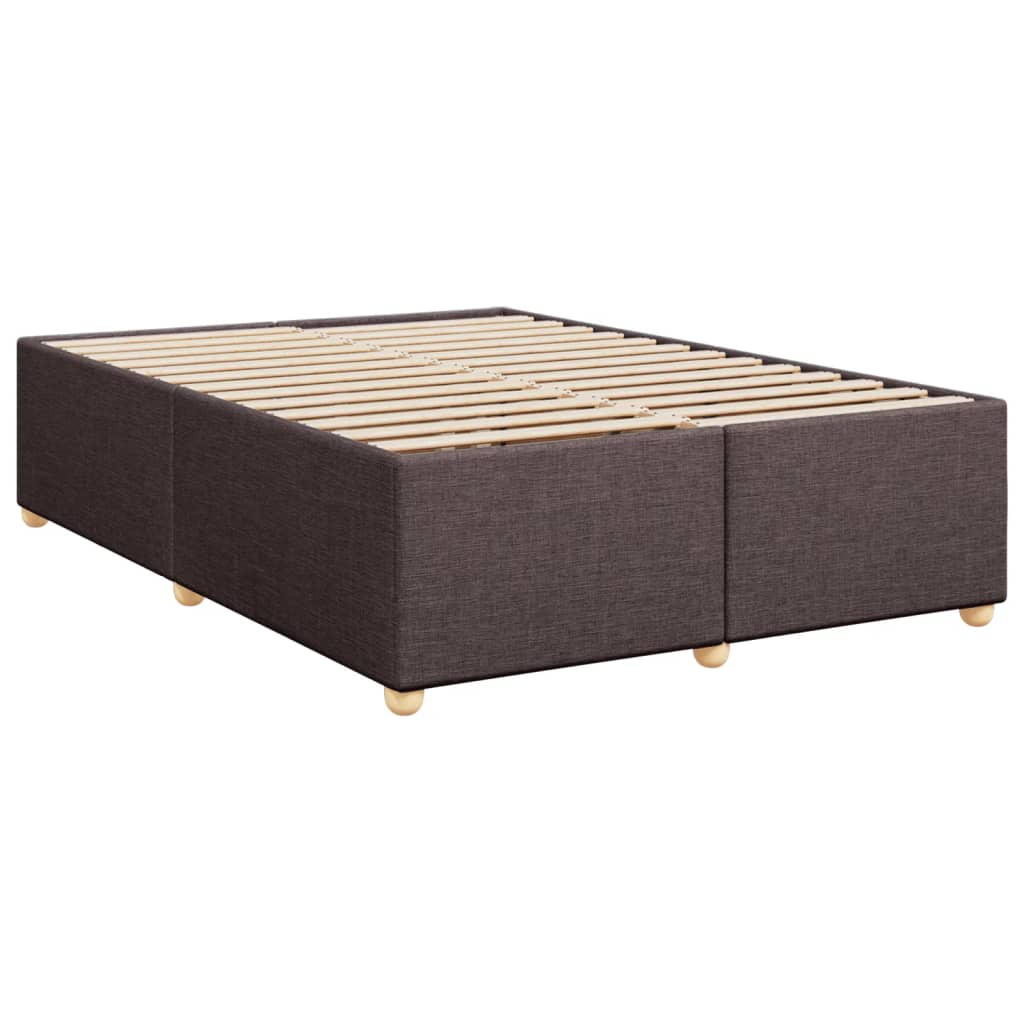 Cadre de lit sans matelas marron foncé 140x200 cm tissu Lits & cadres de lit vidaXL   